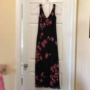 Long Black Floral Dress